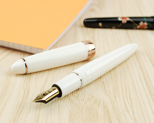 0725 日本写乐SAILOR 象牙白钢笔 女士钢笔 鱼雷玫瑰金