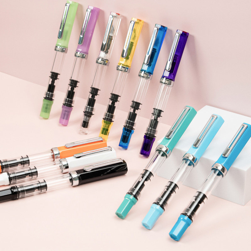 三文堂TWSBI Eco活塞上墨钢笔 ECOT 钢笔墨水套装 透明笔杆大容量