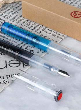 三文堂 twsbi GO弹力吸墨钢笔 半透明笔杆 自带挂孔 蓝/黑色