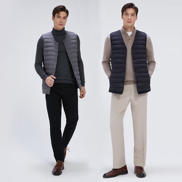 PAOLARIBONI男士轻鹅绒马甲