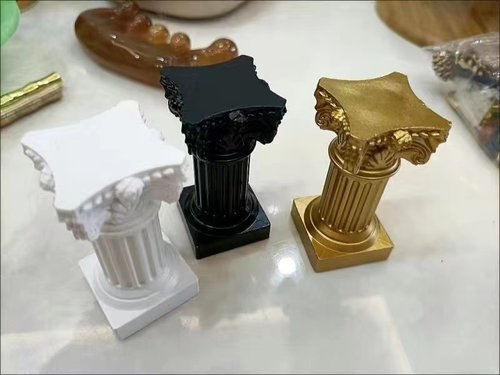 北欧式树脂罗马柱烛台小天使拍照道具背景家具客厅桌面装饰品摆件