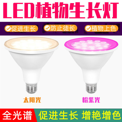 led植物灯Par38灯泡阳台多肉盆栽补光仿太阳光谱助生长220V110V
