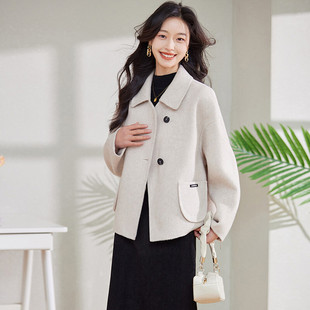 小香风羊毛呢外套女短款高级感时尚洋气小个子极简风上衣