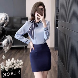 南航空姐制服职业套装高端高铁乘务员工装女职业气质套装裙两件套