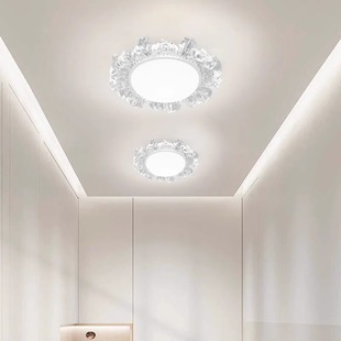 过道灯走廊灯简约现代奶油风浪花衣帽楼梯间入户玄关吸顶灯阳台灯