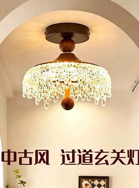 中古风玄关过道阳台护眼复古吊灯