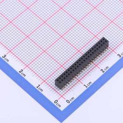 X1321FVS-2x22-C43D48 排母 间距:1.27mm 2x22P 立贴 SMD,P=1.27m