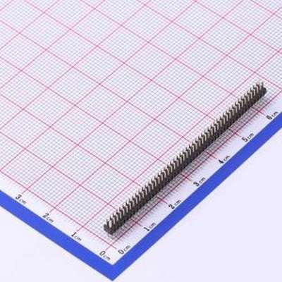 1.27-2*50P针 排针 间距:1.27mm 2x50P 直插 插件,P=1.27mm