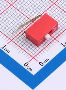 DA-01-R 拨码开关 拨码开关2.54mm间距,弯脚90度侧插 红色 1PIN/