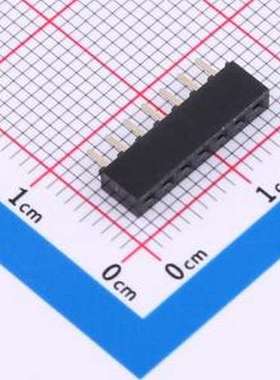 CSFA101-0702A001R1AC 排母 1x7P 间距:2mm 直插 插件,P=2mm