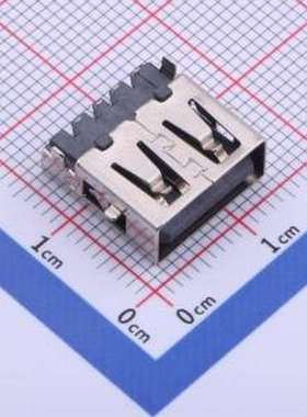 905-761A2022S10205 USB连接器 Type-A 母 沉板 插件