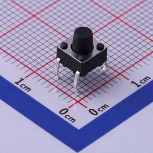 TS-1095-A6B3-D1 轻触开关 轻触开关6*6*6.5mm插件四脚DIP圆柄黑