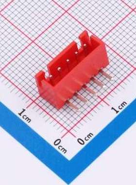 WF-1B254A5P-R 线对板针座 间距2.54mm 弯插 红色 1x5P 弯插,P=2.