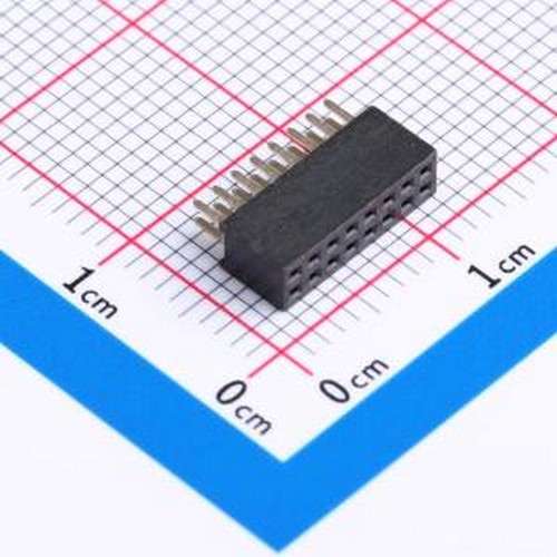 MTF344-208SU1 排母 2x8P 间距:1.27mm 插件,P=1.27mm
