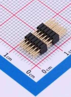X1322WV-2x06H-C40D30-E80 排针 2x6P 间距:1.27mm 方针 插件,P=1