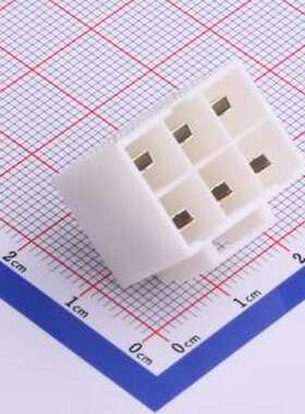 HX62008-6A 线对板针座 2x3P 间距:6.2mm 直插 白色 插件,P=6.2mm