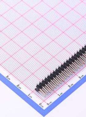 PZ254-2-19-S 排针 2x19P 间距:2.54mm 方针 立贴 黑色 SMD,P=2.5