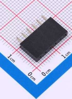 ZX-PM2.54-1-6PY 排母 间距:2.54mm 1x6P 直插 插件,P=2.54mm