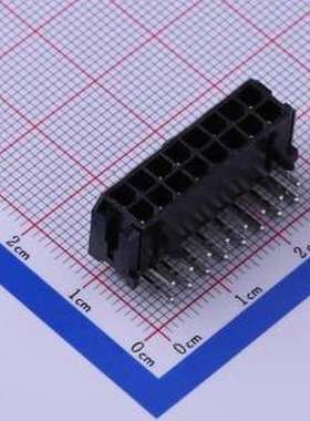 C3030WR-F-2X08P 线对板针座 2x8P 间距:3mm 弯插 黑色 弯插,P=3m