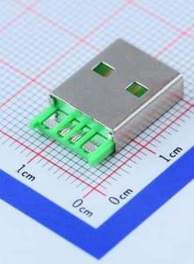 917-111A109DAM0400 USB连接器 Type-A 公 焊线式 绿色