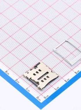 XDSM-0615-A602KT SIM卡连接器 带卡托款 MICRO SIM卡座6PIN自弹