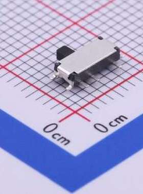 MSK12C02-HB 滑动开关 两档侧拨贴片 7脚拨动 黑柄,柄长1.5mm,带