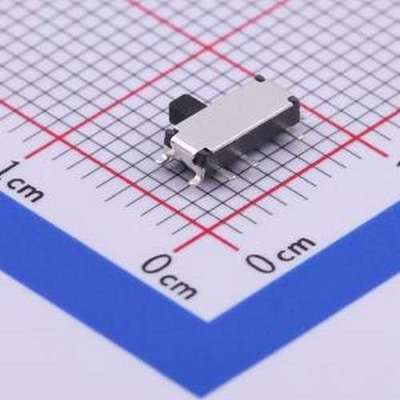 MSK12C02-HB 滑动开关 两档侧拨贴片 7脚拨动 黑柄,柄长1.5mm,带