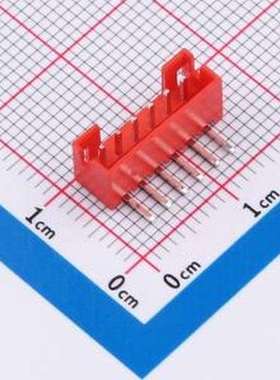 WF-1B200A6P-R 线对板针座 间距2.0mm 弯插 红色 1x6P 弯插,P=2mm