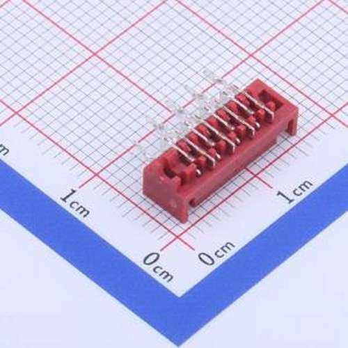 X9127WR-08B4-9TSNRE 线对板针座 间距:1.27mm 弯插 大红色 弯插,