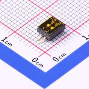DSHP02TSGET 拨码开关 2位 1.27间距 SMD-4P,4.1x5.4mm