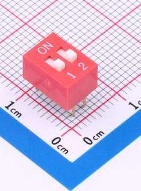 BX-DS2.54-2PZC 拨码开关 DSE 2.54直插平拨红色2位 间距2.54mm