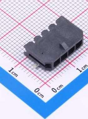 HC-MX3.0-4AWT-05 线对板针座 1x4P 间距:3mm 卧贴 黑色 SMD,P=3m