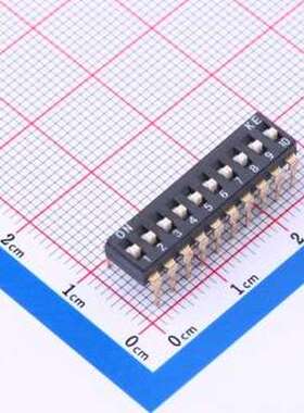 DSIC10LHGET 拨码开关 10位 2.54mm脚距 拨码开关 插件