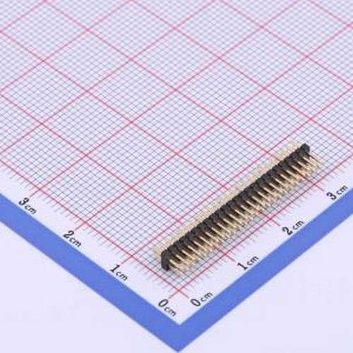 X1321WV-2x25J-C30D23 排针 2x25P 间距:1.27mm 方针 插件,P=1.27
