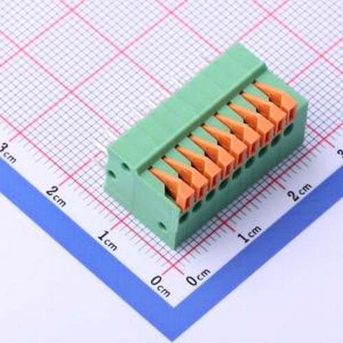JL141V-25409GA1 弹簧式接线端子 1x9P 2.54mm 每排P数:9 排数:1