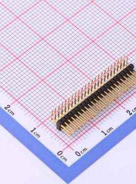 X1321WR-2x23J-C40D18 排针 2x23P 间距:1.27mm 方针 弯插,P=1.27