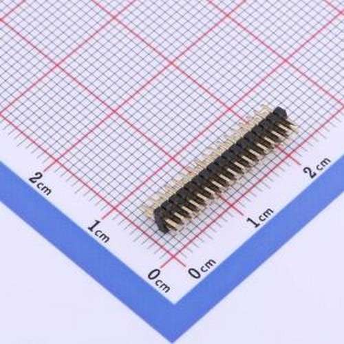 X1321WV-2x17J-C30D23 排针 2x17P 间距:1.27mm 方针 插件,P=1.27