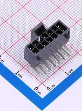 X2513WR-2x07A-LPSN 线对板针座 2x7P 间距:2.5mm 弯插 黑色 插件