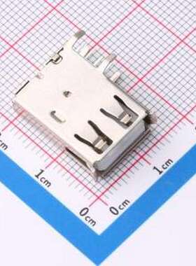 XDBF-0525-06 USB连接器 侧插板USB 2.0AF 长体连后盖卷边19.4MM