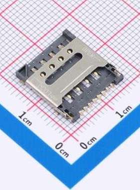 ZX-MSIM-281.5J SIM卡连接器 翻盖式 MicroSIM卡 卡座 SMD