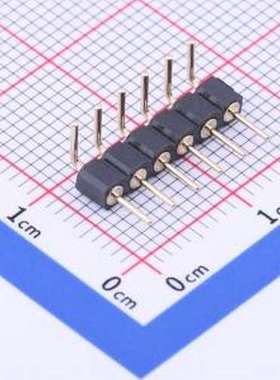 MH254R-11-06-1276 排针 间距:2.54mm 1x6P 弯插 圆针 弯插,P=2.5