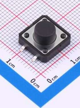 TS127TP 250gf 009 轻触开关 12*12*7mm 立贴 轻触开关 SMD-4P,12