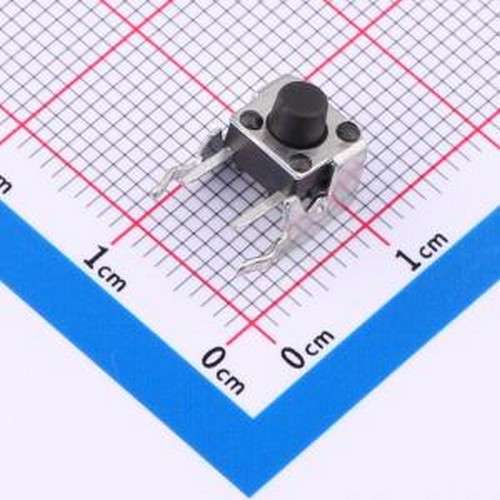 TS013-CBW0FH6.0 轻触开关 6*6*6.0mm 卧插 250GF 带支架 轻触开