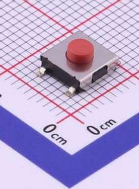 K2-1157SP-D3SB-01 轻触开关 6×6×3.4 4P 脚位8.3 180G红色按柄