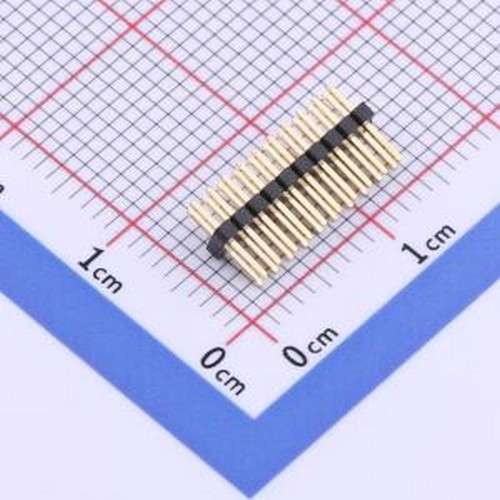 X1321WV-2x10J-C30D23 排针 2x10P 间距:1.27mm 方针 插件,P=1.27