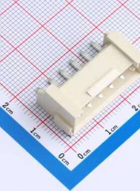 HCZZ0590-6 线对板针座 1x6P 间距:3.96mm 卧贴 系列:VH 米色 SMD
