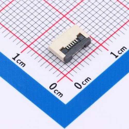05A20L06P FFC/FPC连接器 翻盖式 下接 P数:6P 间距:0.5mm SMD,P=