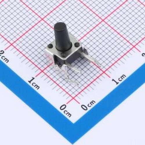 TS013-CBW0EH10.0 轻触开关 6*6*10.0mm 卧插 180GF 带支架 轻触