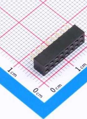 CSFA201-0802A001R1AC 排母 2x8P 间距:2mm 直插 插件,P=2mm