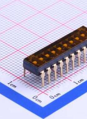 DSIC10THGET 拨码开关 2.54mm 10位低推贴胶 插件 插件